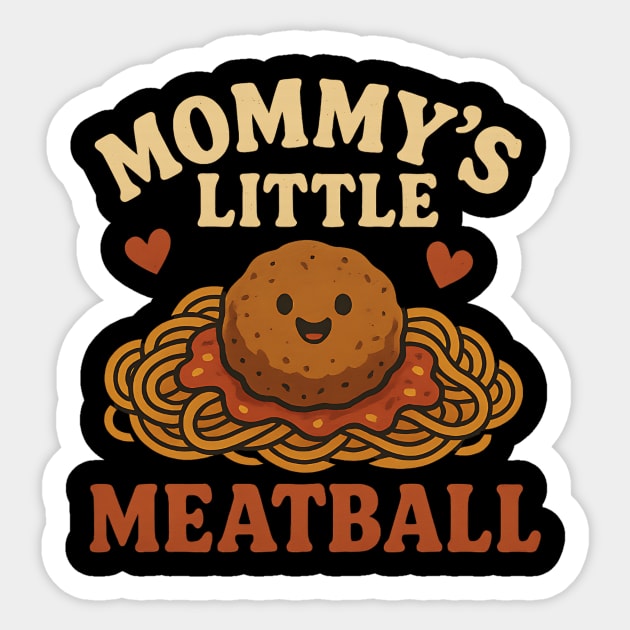Mommy’s Little Meatball Funny Cute Pasta Baby Sticker by ArtistTee ⭐⭐⭐⭐⭐